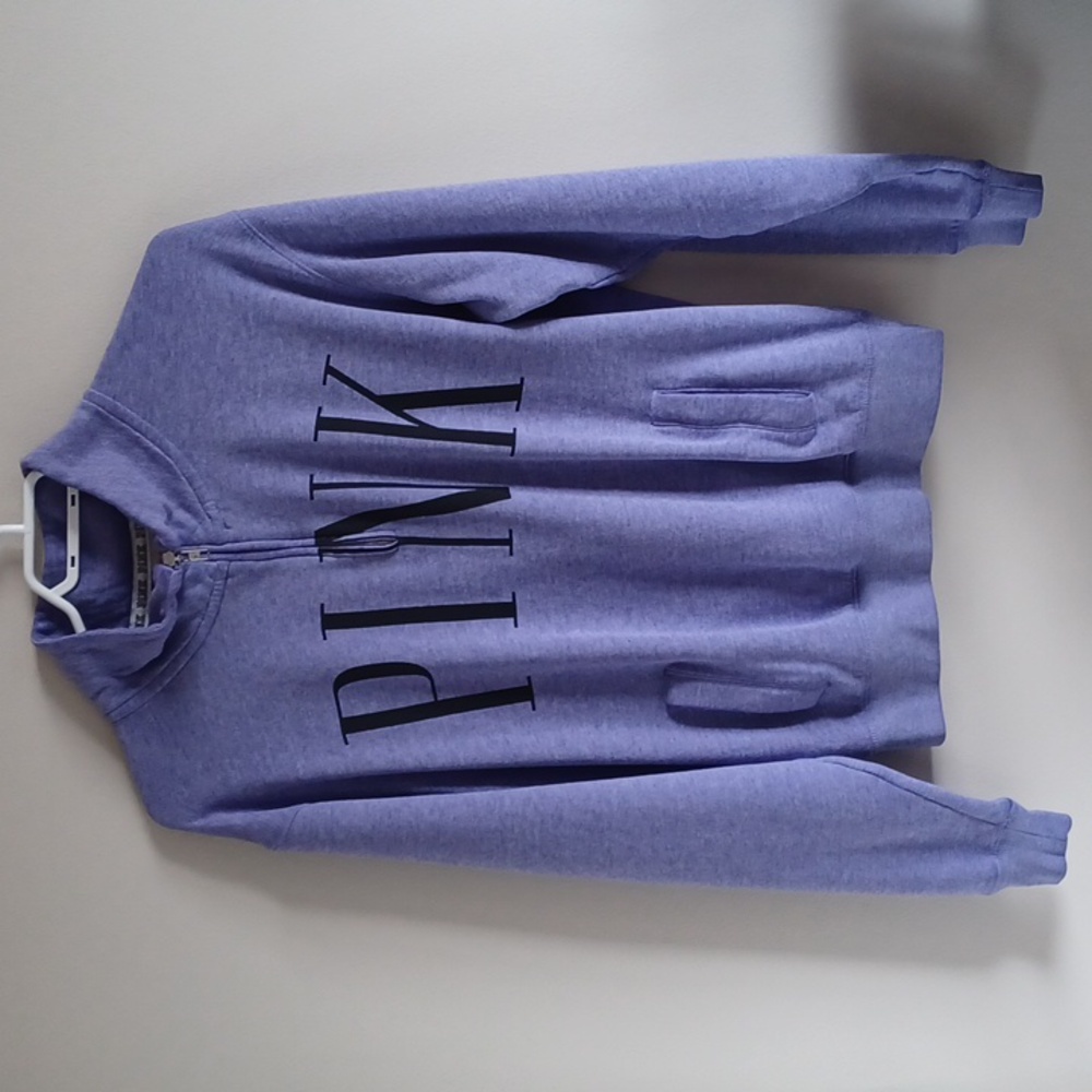 Pink zip up sweater